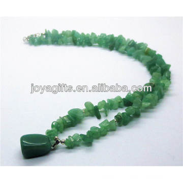 Aventurine Necklace with tumbled Aventurine pendant